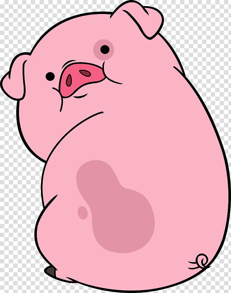 Gravity Falls Waddles illustration, Waddles Pig Drawing Land Before Swine , cartoon pig transparent background PNG clipart