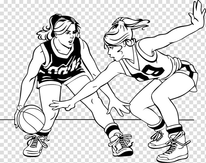 Womens basketball Sport Basketball court, Girl on the basketball court transparent background PNG clipart