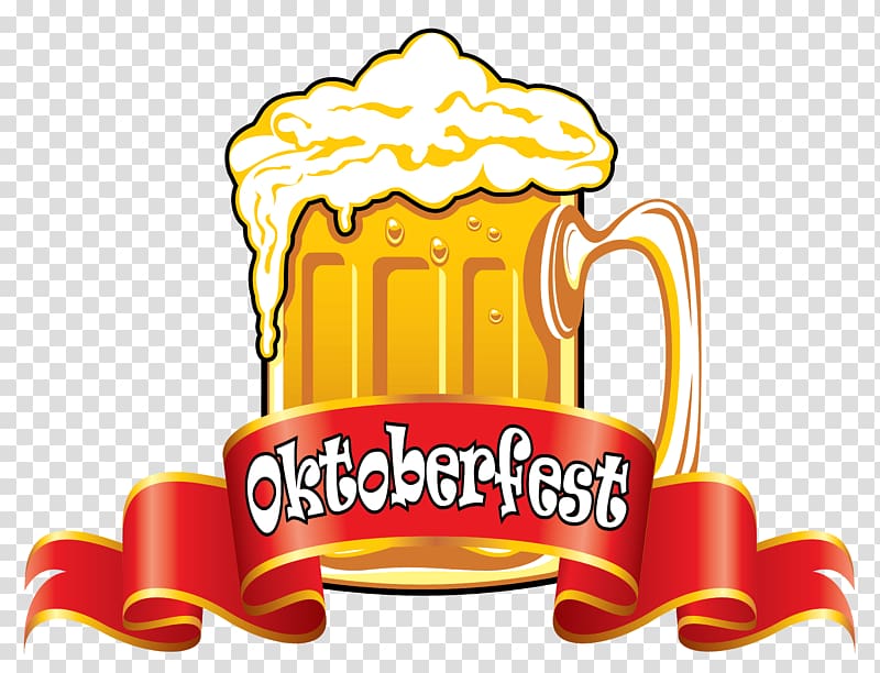 Oktoberfest illustration, Oktoberfest Beer glassware German cuisine , Oktoberfest Red Banner with Beer transparent background PNG clipart