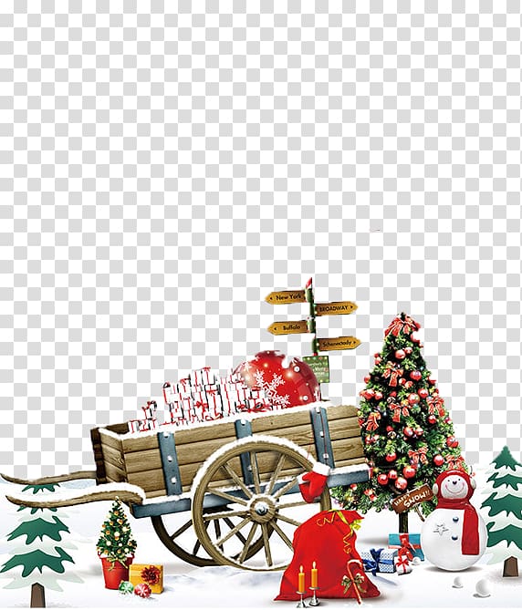 Christmas Material PNG Picture, Christmas Material, Snowman, Candy,  Christmas Tree PNG Image For Free Download