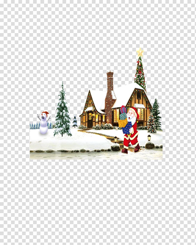 Christmas tree Igloo Snow, Snow Day views transparent background PNG clipart