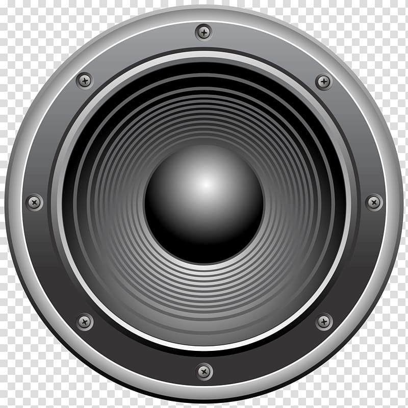 round black subwoofer illusrtation, Loudspeaker Microphone , Speaker transparent background PNG clipart