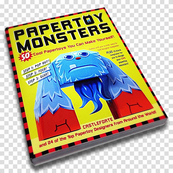 Papertoy Monsters: 50 Cool Papertoys You Can Make Yourself! Papertoy Glowbots: 46 Glowing Robots You Can Make Yourself! Paper toys Book, paper book transparent background PNG clipart