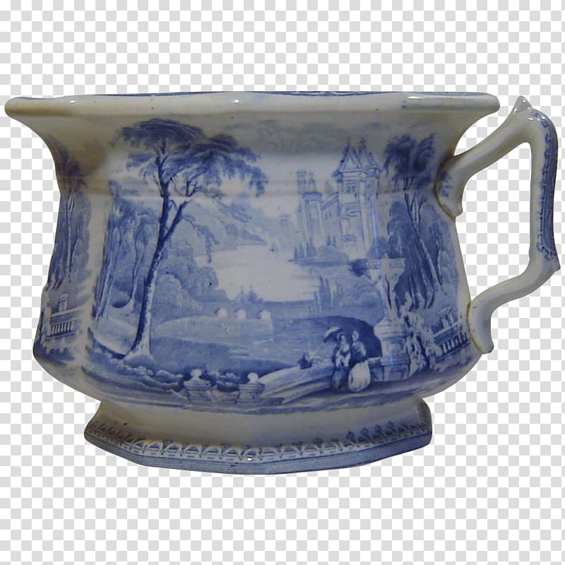 Jug Blue and white pottery Ceramic Saucer, Chamber Pot transparent background PNG clipart