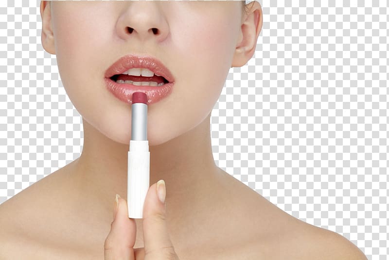 Lip balm Lipstick Make-up Cosmetics, Lips female model transparent background PNG clipart