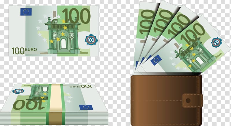 Euro banknotes Cash, Banknote elements transparent background PNG clipart