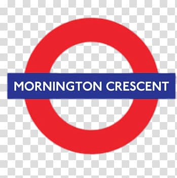 round blue and red Mornington Crescent logo, Mornington Crescent transparent background PNG clipart