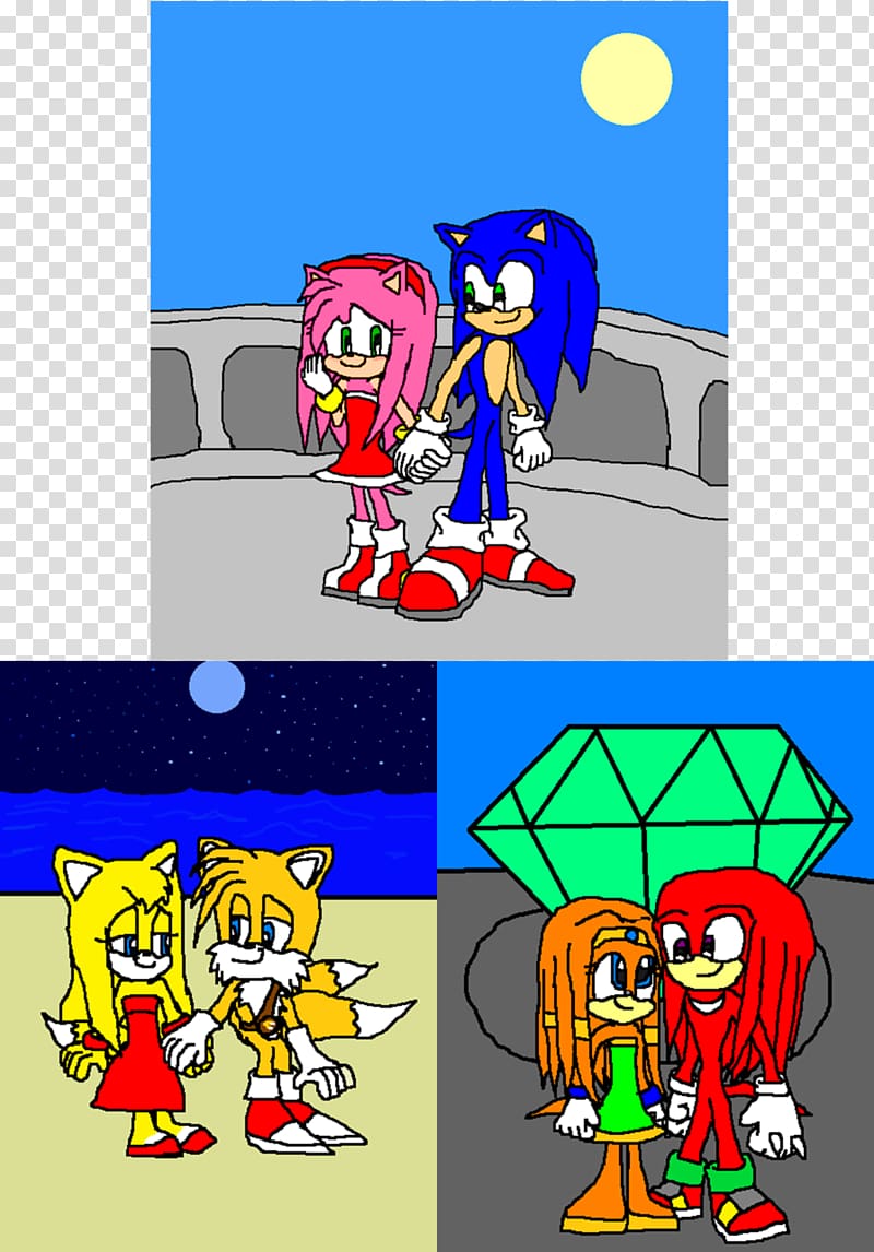 Sonic & Knuckles Amy Rose Tails Sonic the Hedgehog Knuckles the Echidna, sticks the badger transparent background PNG clipart