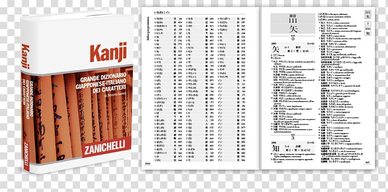 Kanji. Grande dizionario giapponese-italiano dei caratteri Dictionary Japanese Font, japanese transparent background PNG clipart