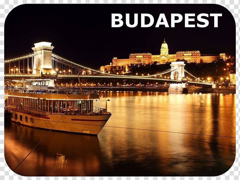 Chain Bridge Buda Castle Hungarian Parliament Building Matthias Church Danube, passionate transparent background PNG clipart