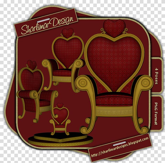 Heart, throne transparent background PNG clipart