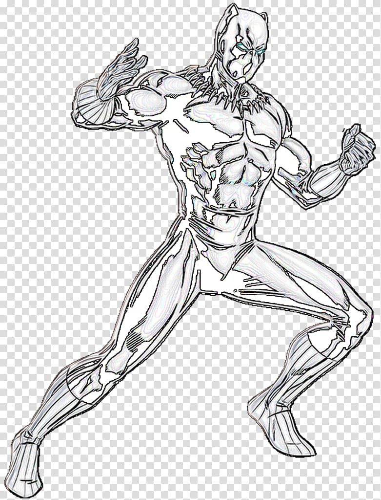 Black Panther Drawing Line art Sketch, blak panther transparent background PNG clipart