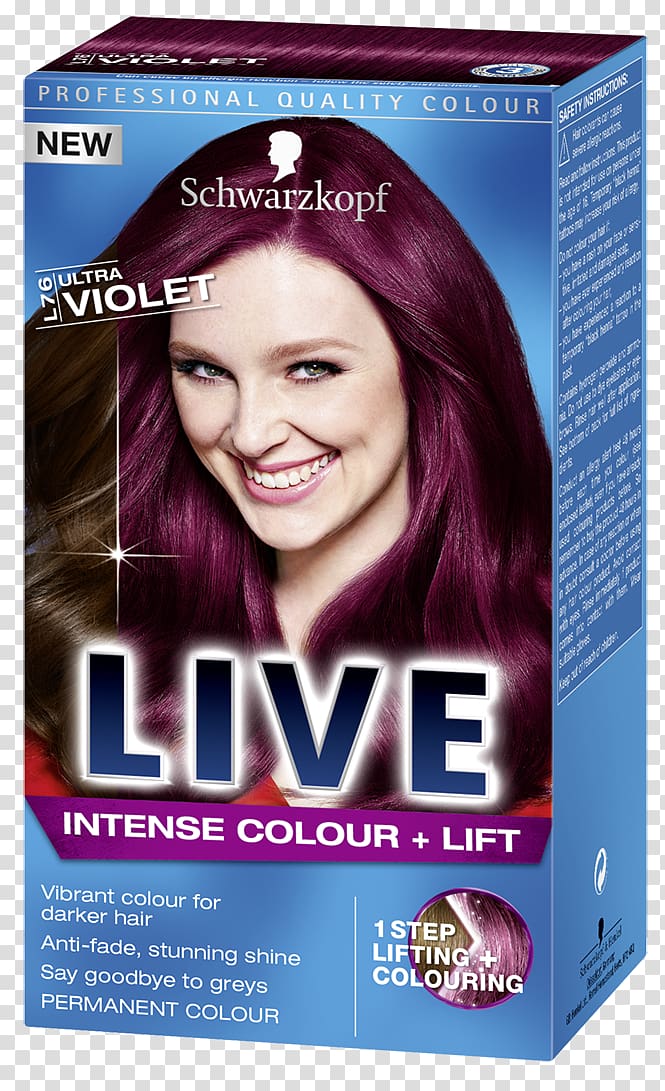 Hair coloring Violet Schwarzkopf Hair Care, ultra violet transparent background PNG clipart