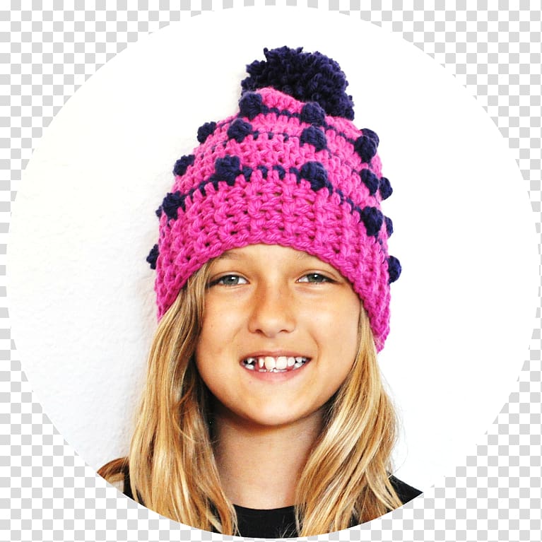 Beanie Knit cap Crochet Pink M, beanie transparent background PNG clipart