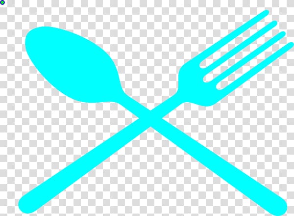 Knife Fork Spoon , Aqua Cross transparent background PNG clipart