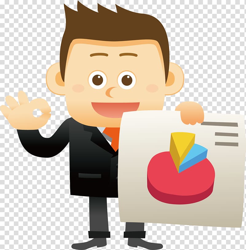 character male holding chart , Marketing research Market research Advertising, Marketing staff transparent background PNG clipart