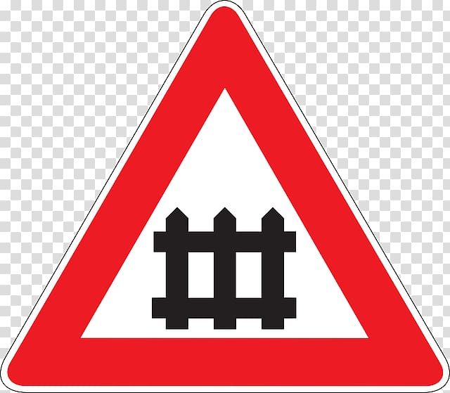 Level crossing Segnali di pericolo nella segnaletica verticale italiana Traffic sign Road signs in Italy, driving transparent background PNG clipart