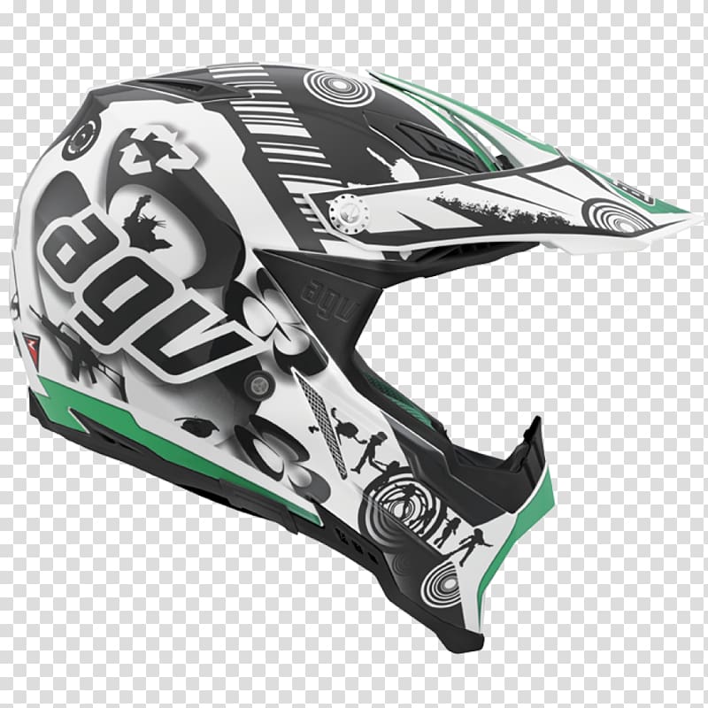 Motorcycle helmet AGV Enduro, Full face bicycle helmet transparent background PNG clipart