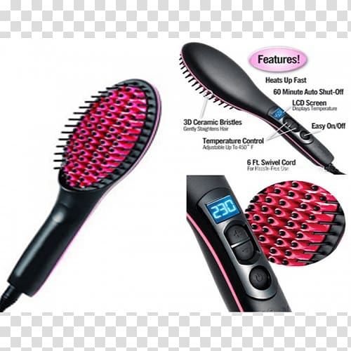 Hair iron Comb Hair straightening Hair Dryers Brush, Hair straightener transparent background PNG clipart