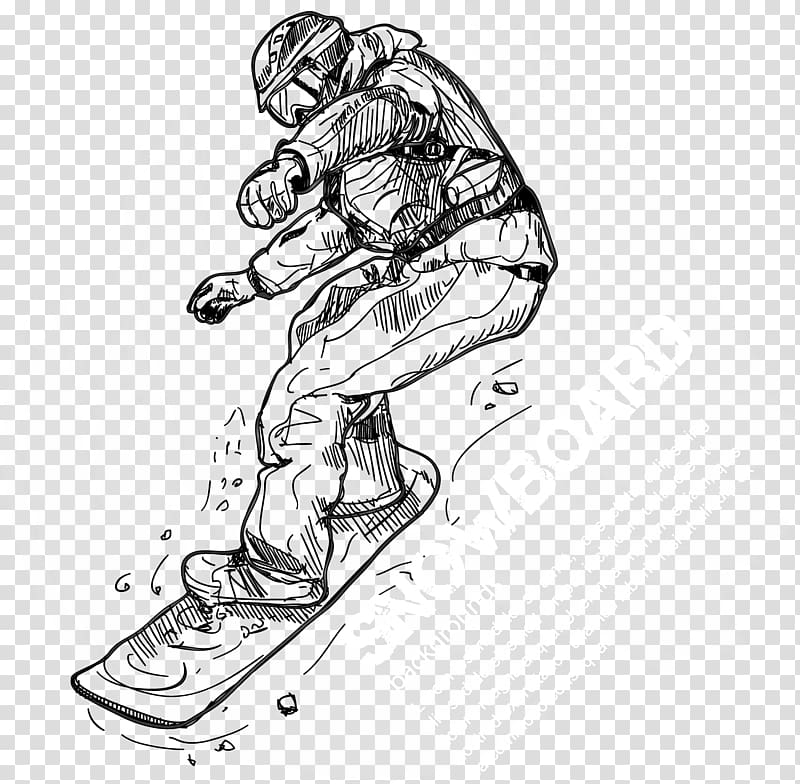 Black and white Sports equipment Sketch, Skateboard teenager transparent background PNG clipart