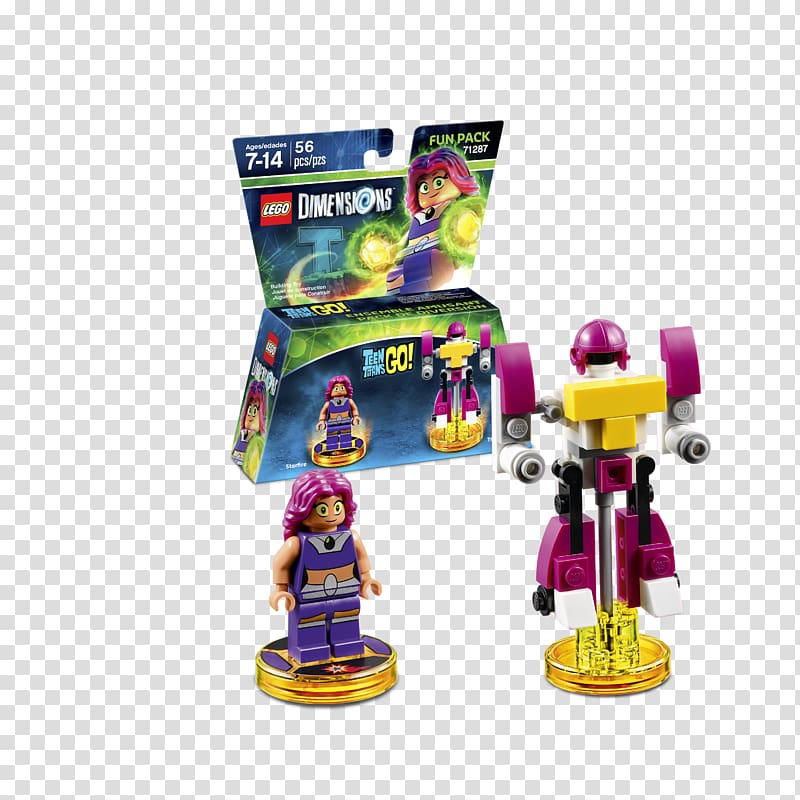 Lego Dimensions Starfire Toy Lego minifigure Warner Bros. Interactive Entertainment, teen titans transparent background PNG clipart