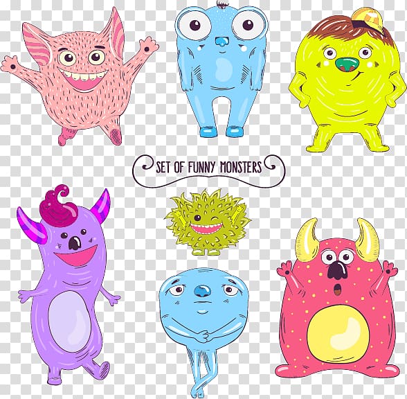 Cartoon , cute monster animal material transparent background PNG clipart