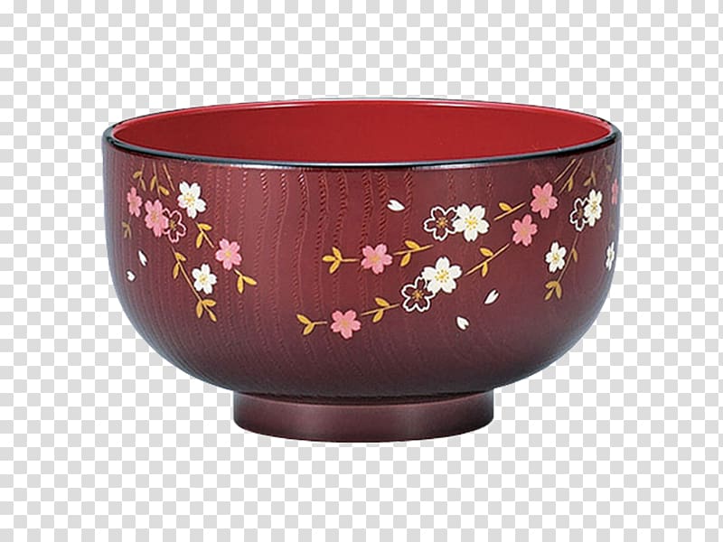 Bowl Cherry blossom Donburi Wood, Wood cherry bowl transparent background PNG clipart