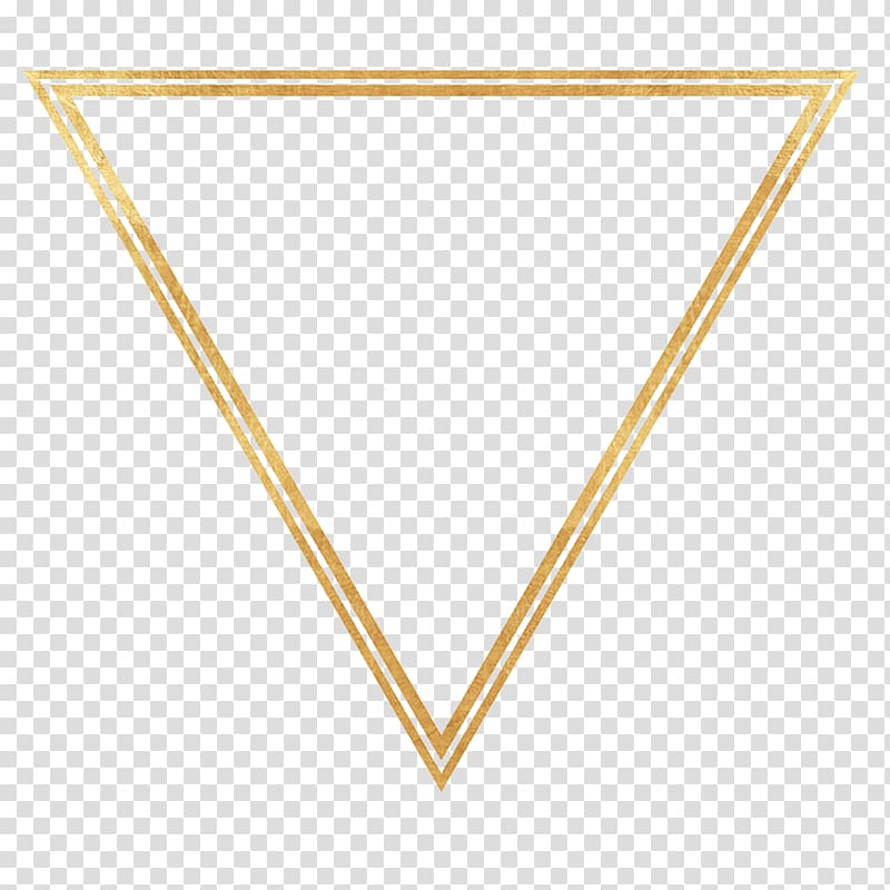 yellow triangle illustration, Triangle Gold Pin Line, gold dividing line transparent background PNG clipart
