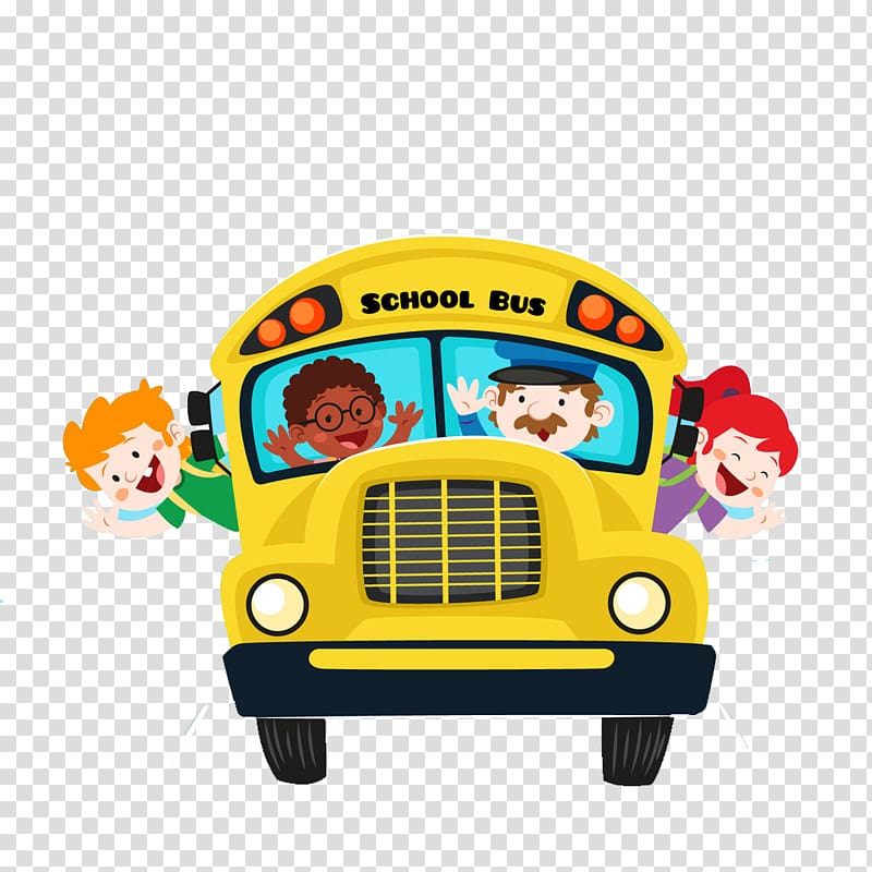 School Cartoon Student, school bus transparent background PNG clipart