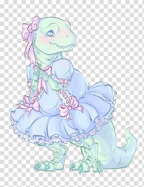 Pony Dress, Cute T Rex transparent background PNG clipart
