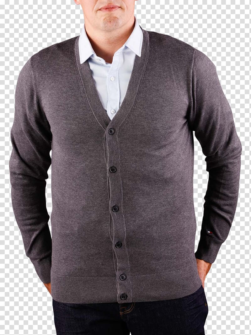 Cardigan Sweater Tommy Hilfiger Jeans Cotton, silk belt transparent background PNG clipart