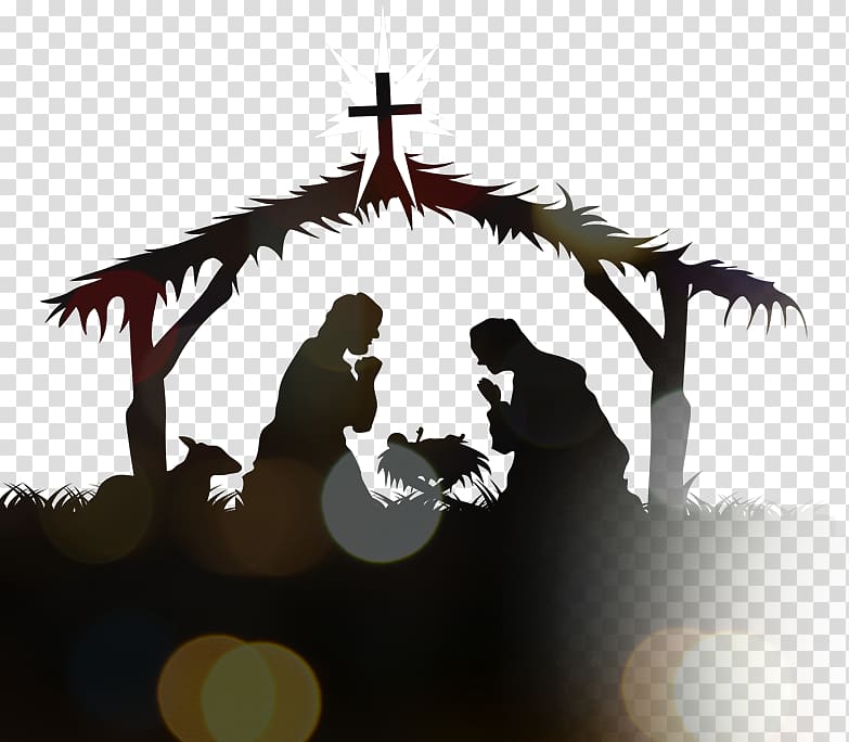 Bethlehem Nativity scene Nativity of Jesus Silhouette, Silhouette transparent background PNG clipart