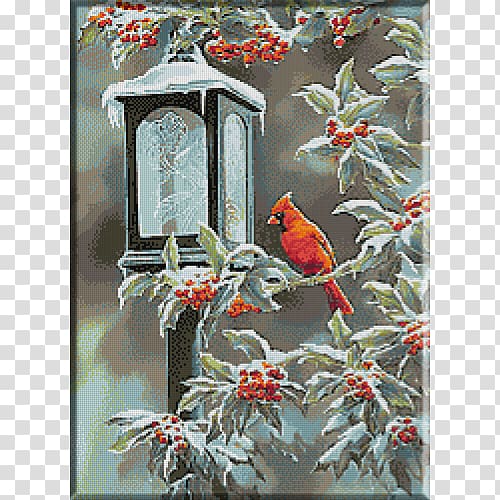 Bird Painting Northern cardinal Canvas Art, Bird transparent background PNG clipart