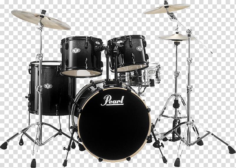 black Pearl drum set, Pearl Drums Tom-tom drum Floor tom Bass drum, Creative drums transparent background PNG clipart