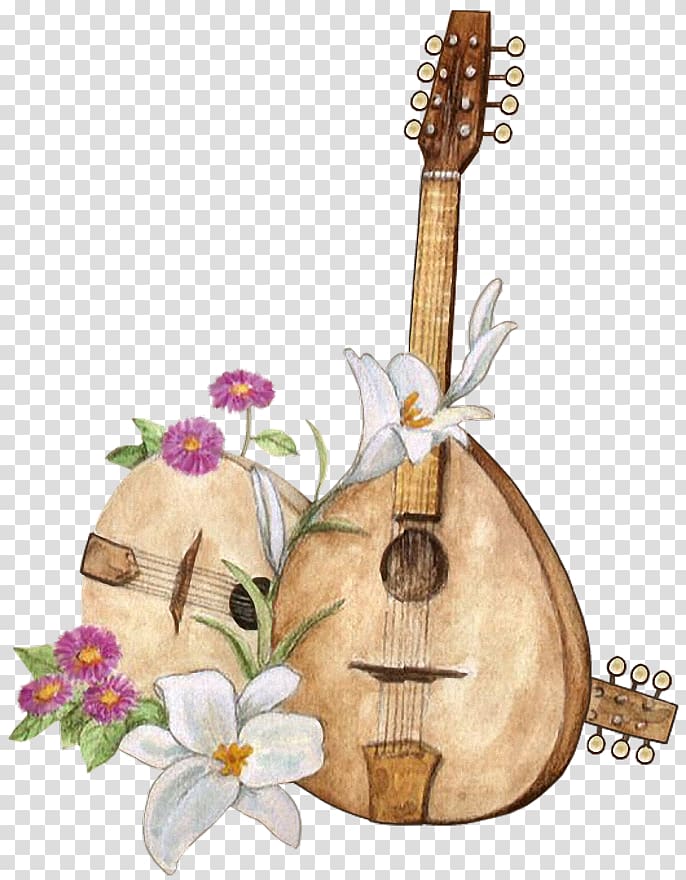 Musical instrument , lute transparent background PNG clipart