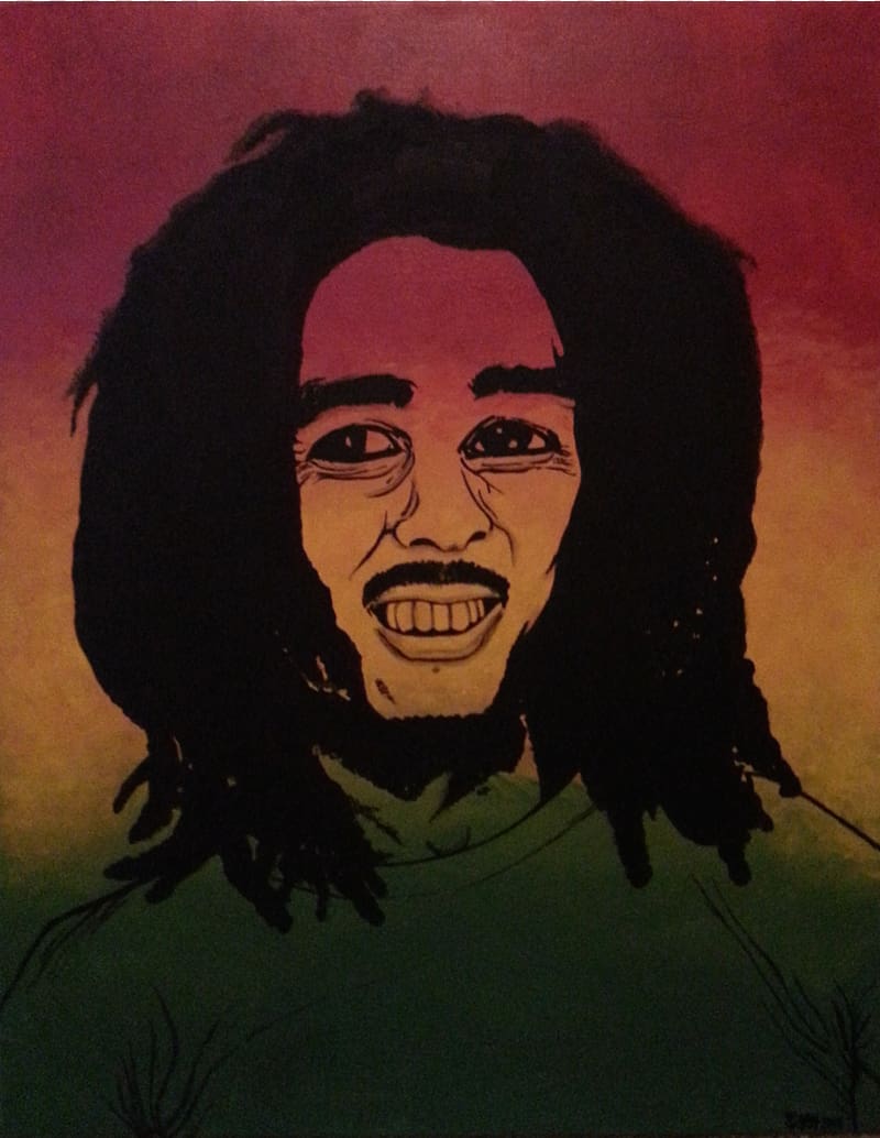 Visual arts Painting Portrait , bob marley transparent background PNG clipart