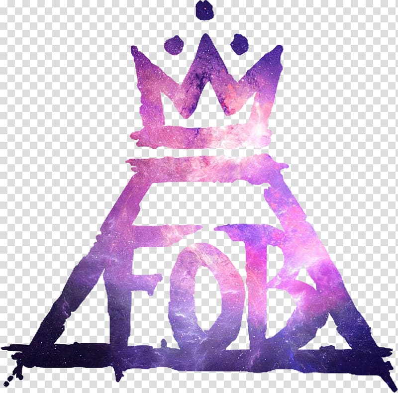 Fall Out Boy Logo, pink galaxy transparent background PNG clipart