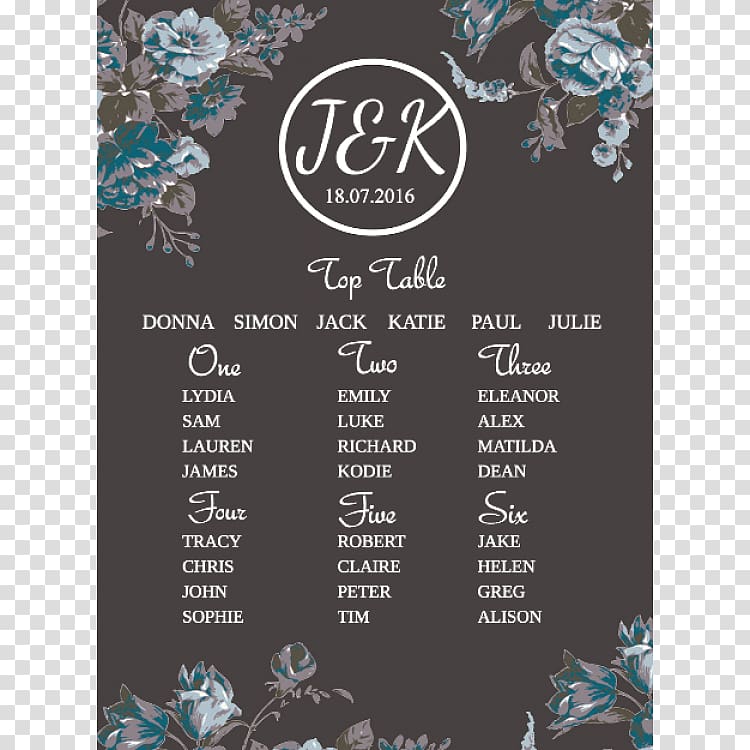 Font Teal graphics Flower, Wedding Poster Template transparent background PNG clipart