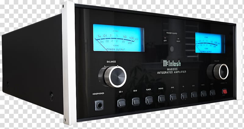 Audio power amplifier Stereophonic sound Radio receiver McIntosh Laboratory, mcintosh audio transparent background PNG clipart