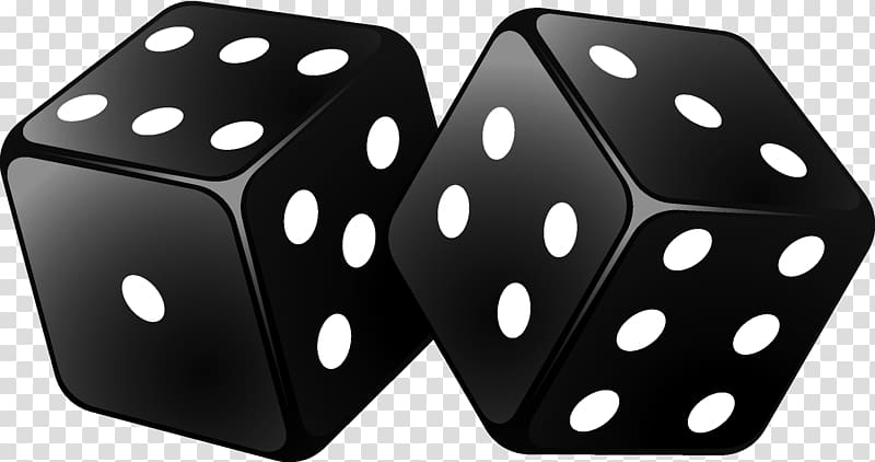 two black playing dices, Dice Online Casino Gambling, dice transparent background PNG clipart
