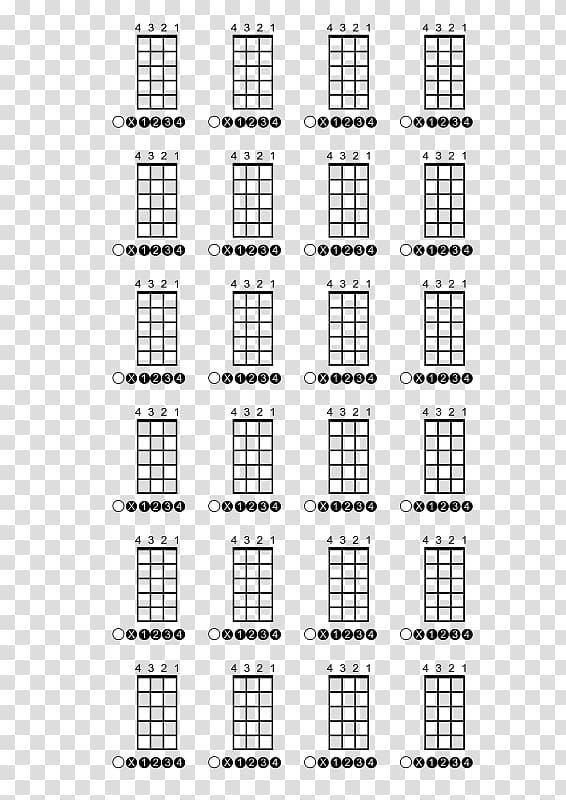 Ukulele Guitar chord Bass guitar Chord chart, chord transparent background PNG clipart