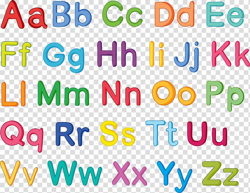 Alphabet Illustration English Alphabet Letter Color Cartoon Alphabet