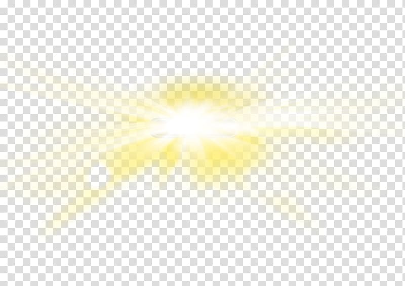 yellow and white light illustration, Light , The sun\'s rays shine transparent background PNG clipart