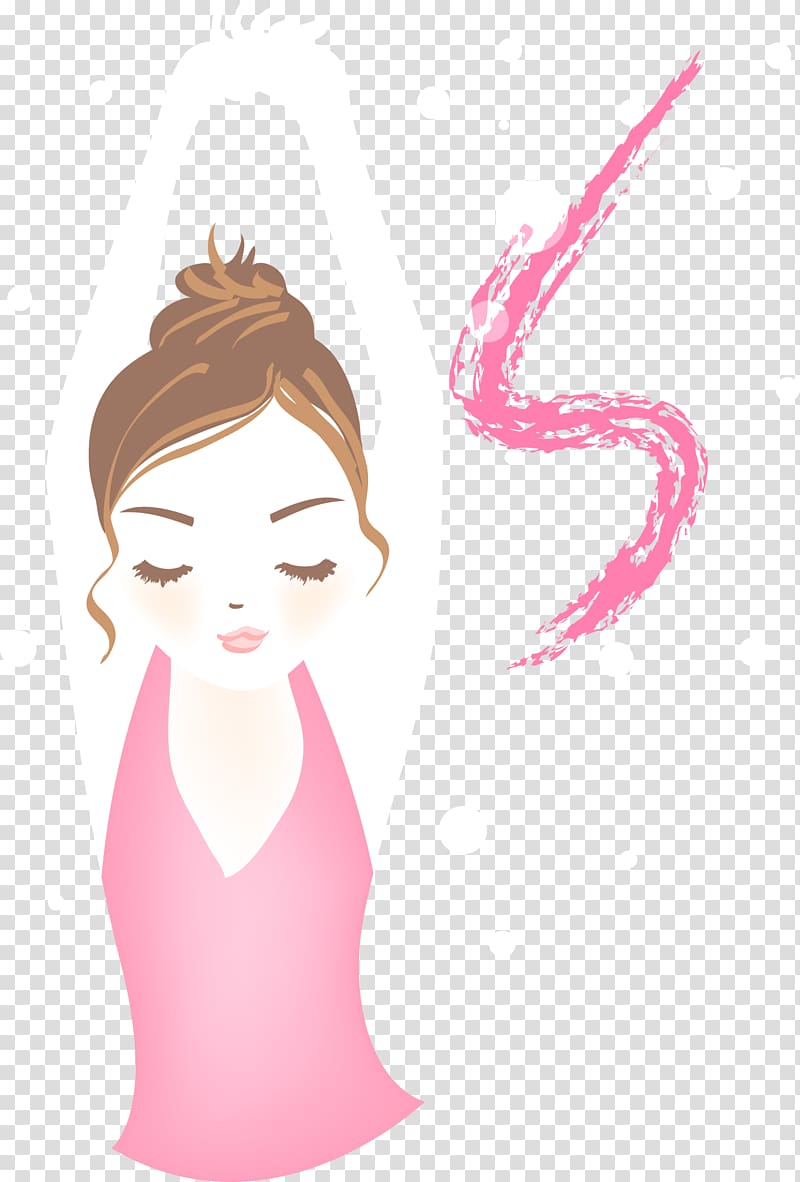 Illustration, Yoga girl transparent background PNG clipart