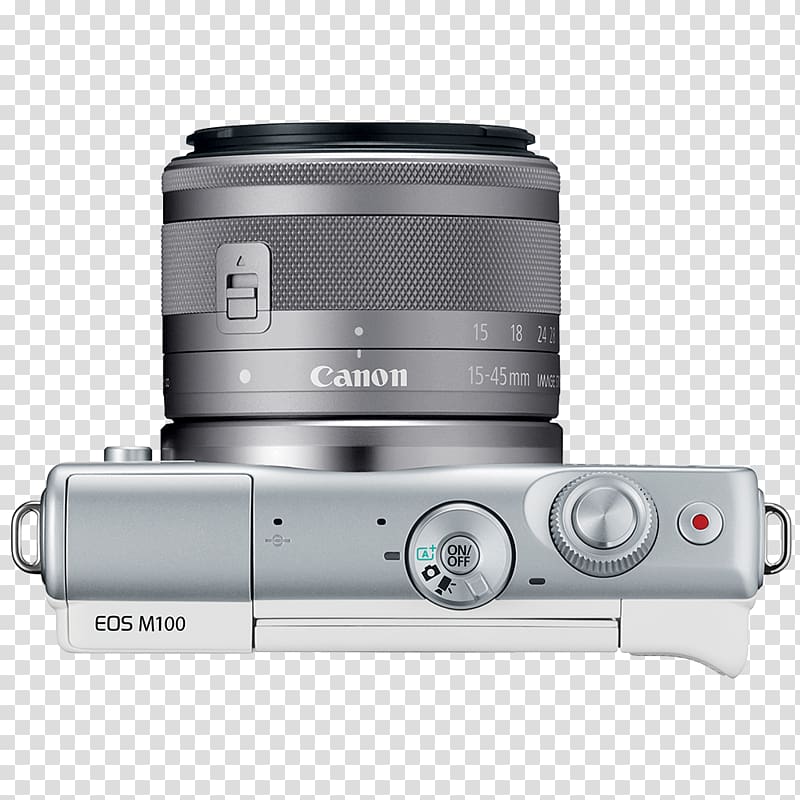 Canon EOS M100 Canon EOS M6 Canon EOS M5 Mirrorless interchangeable-lens camera, Camera transparent background PNG clipart