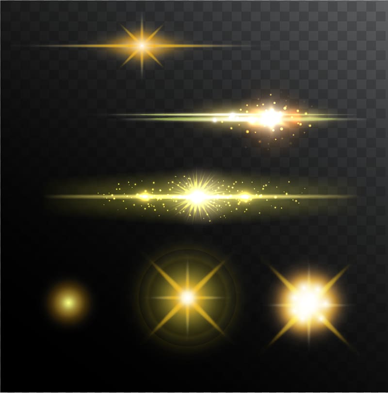Stage lighting Halo, Shine light effect , yellow spark illustration