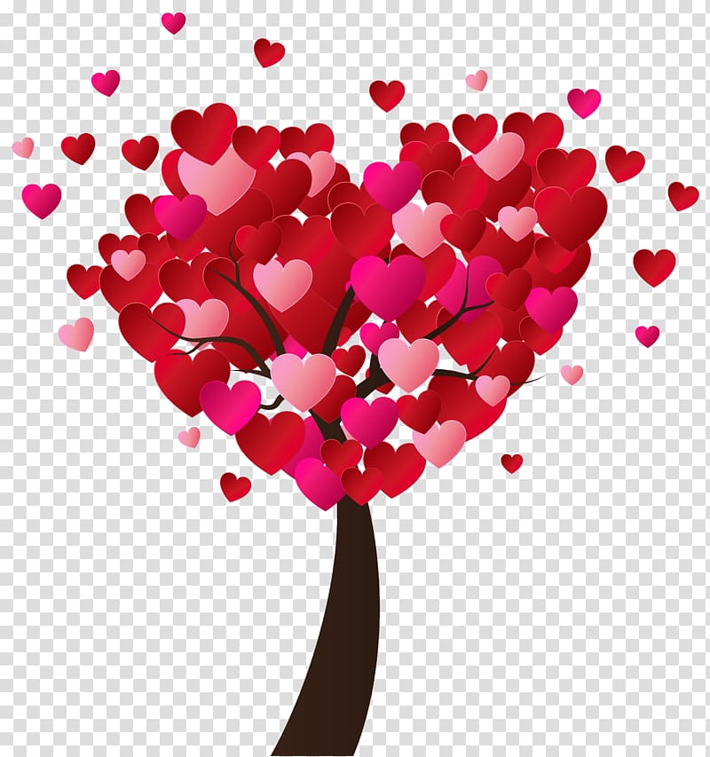 heart tree illustration, Heart Valentine\'s Day , Valentine\'s Day Heart Tree transparent background PNG clipart