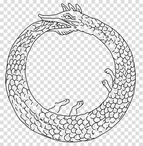 Ouroboros , dragon totem transparent background PNG clipart