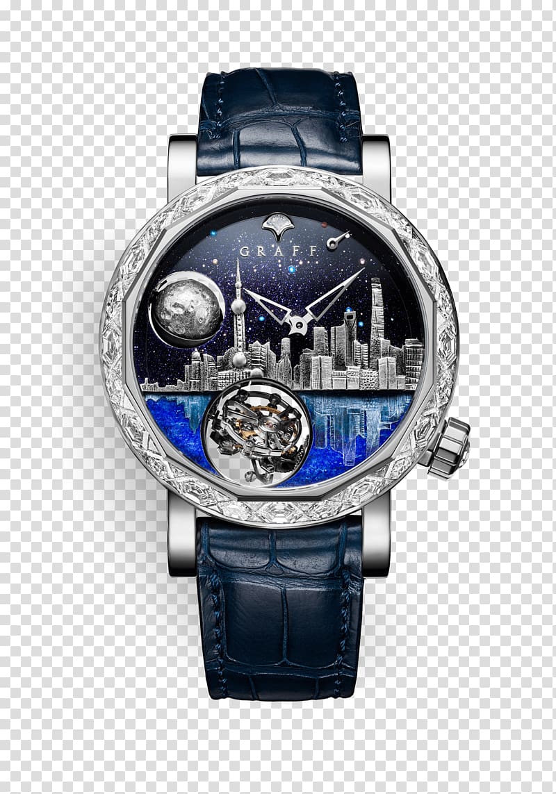 Baselworld Graff Diamonds Watch Samsung Galaxy Gear Tourbillon, night view transparent background PNG clipart