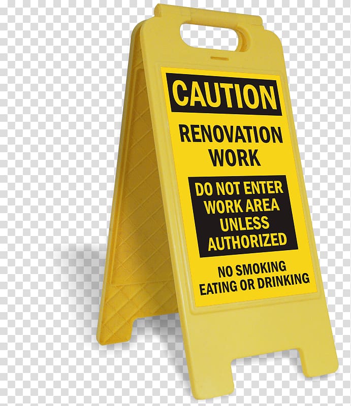 Wet floor sign Occupational Safety and Health Administration, renovation worker transparent background PNG clipart